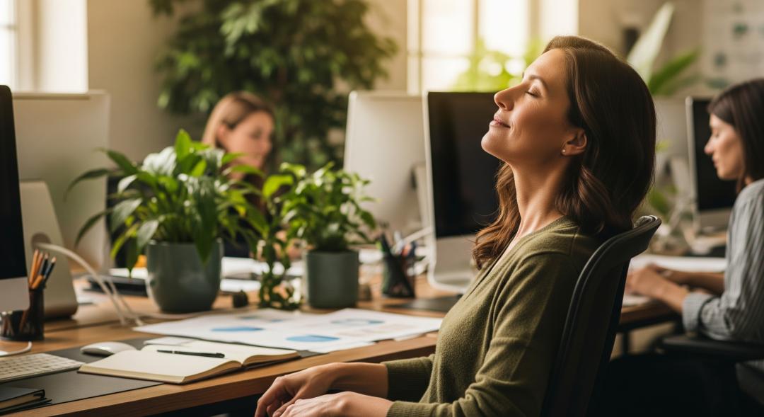 Ćwiczenia oddechowe i mindfulness pomagające radzić sobie ze stresem w pracy